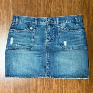Old Navy Blue Casual Pencil Mini Skirt